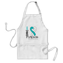 Cervical Cancer Ribbon Support Twin Sister Apron
