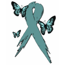 Cervical Cancer Ribbon t-shirts by Lust4Life Cervical Cancer Ribbon t-shirts