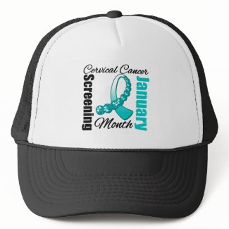 Cervical Cancer Screening Month Ribbon hat