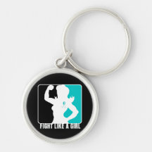 Cervical Cancer Strength Fight Like A Girl Key Chains