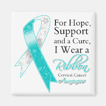 Cervical Cancer Support Hope Awareness Refrigerator Magnet