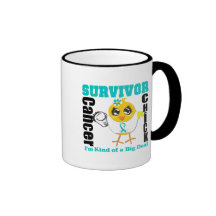 Cervical Cancer Survivor Chick Ribbon Mugs