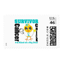 Cervical Cancer Survivor Chick Ribbon Postage