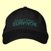 Cervical Cancer Survivor embroidered hats
