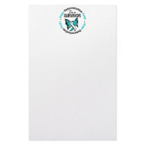 Cervical Cancer Survivor Hope Determination Faith stationery