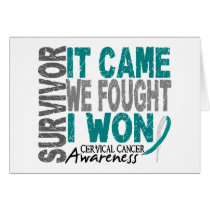 Cervical Cancer Survivor It Came We Fought I Won Greeting Cards