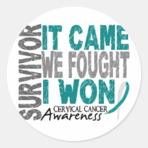 Cervical Cancer Survivor It Came We Fought I Won Stickers