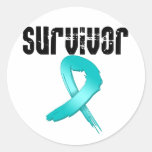 Cervical Cancer SURVIVOR Round Sticker