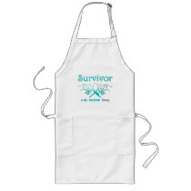 Cervical Cancer Survivor Tribal Ribbon aprons