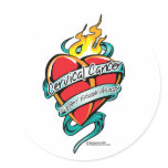 Cervical Cancer Tattoo Heart Stickers