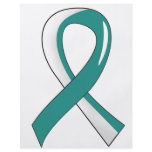 Cervical Cancer Teal White Ribbon 3 Full Color Flyer