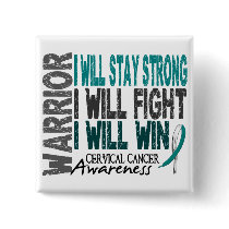 Cervical Cancer Warrior Buttons