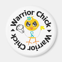 Cervical Cancer Warrior Chick Fridge Magnets