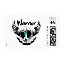Cervical Cancer Warrior Fighter Wings Stamp