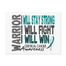 Cervical Cancer Warrior Postcards