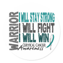 Cervical Cancer Warrior Sticker