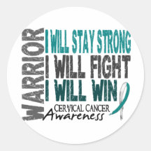 Cervical Cancer Warrior Sticker