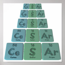 Cesar as Cerium  Sulfur Argon Print