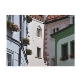 Cesky Krumlov old town postcard postcard