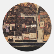 Cesky Krumlov On The Vltava Or Small Iv Round Stickers