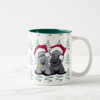 Cesky Terrier Christmas Two-Tone Coffee Mug