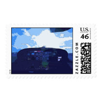 Cessna 172 Cockpit postage by Fight2FlyPhoto Cessna 172 Cockpit postage
