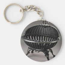 Cesta de fuego del arrabio, diseño oval llavero personalizado