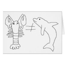 Cetacean Crustacean Greeting Card