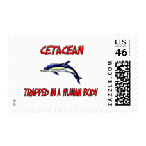 Cetacean trapped in a human body postage