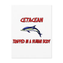 Cetacean trapped in a human body postcards