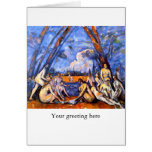 Cezanne bathers painting French impressionist art cards