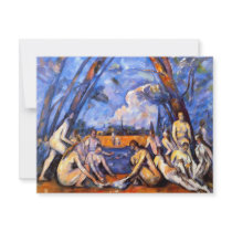 Cezanne bathers painting French impressionist art Announcement