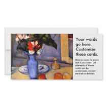 Cezanne painting Still Life With Blue Vase art Customized Photo Card