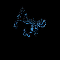 CG Blue Scroll Tee t-shirts