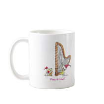 CH-004 Christmas Harp Coffee Mugs