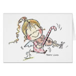 CH-008 Christmas Fiddler Greeting Card