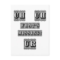 CH__CH what's missing? UR Postcard by steezo CH__CH what's missing? UR Postcard