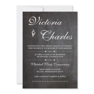Chaalkboard Modern Vintage Typography Invite
