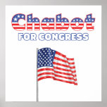 Chabot for Congress Patriotic American Flag Poster