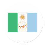 Chaco flag round stickers