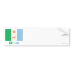 Chaco flag with name bumper sticker