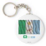 Chaco waving flag with name key chain