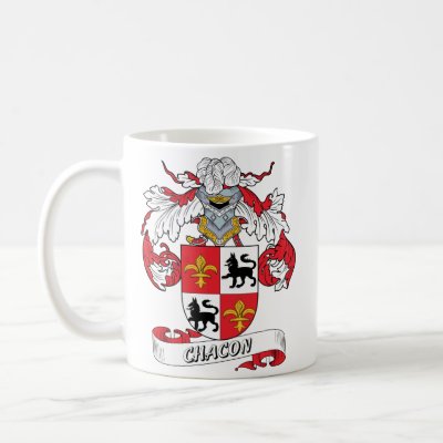 Chacon Family Crest Coffee Mugs by coatsofarms Chacon Family Crest Coffee Mugs by coatsofarms