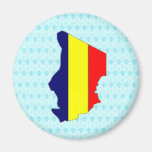 Chad Flag Map full size Fridge Magnet