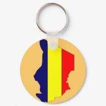 Chad flag map keychains
