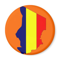 Chad flag map magnets by FlagStore Chad flag map magnets