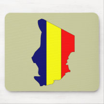Chad flag map mouse mats