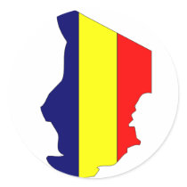 Chad flag map stickers by FlagStore Chad flag map stickers