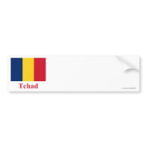 Chad Flag with Name in French bumper stickers by Vexillophile Chad Flag with Name in French bumper stickers