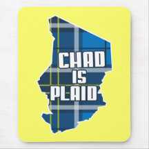 chad is plaid mouse pad